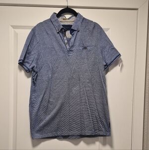 Ted Baker Blue Striped Polo Shirt